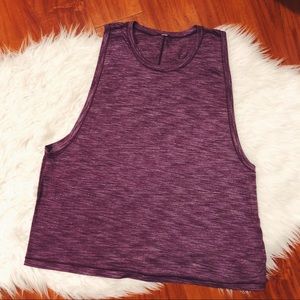 Lululemon Heathered Purple Muscle Tank Top